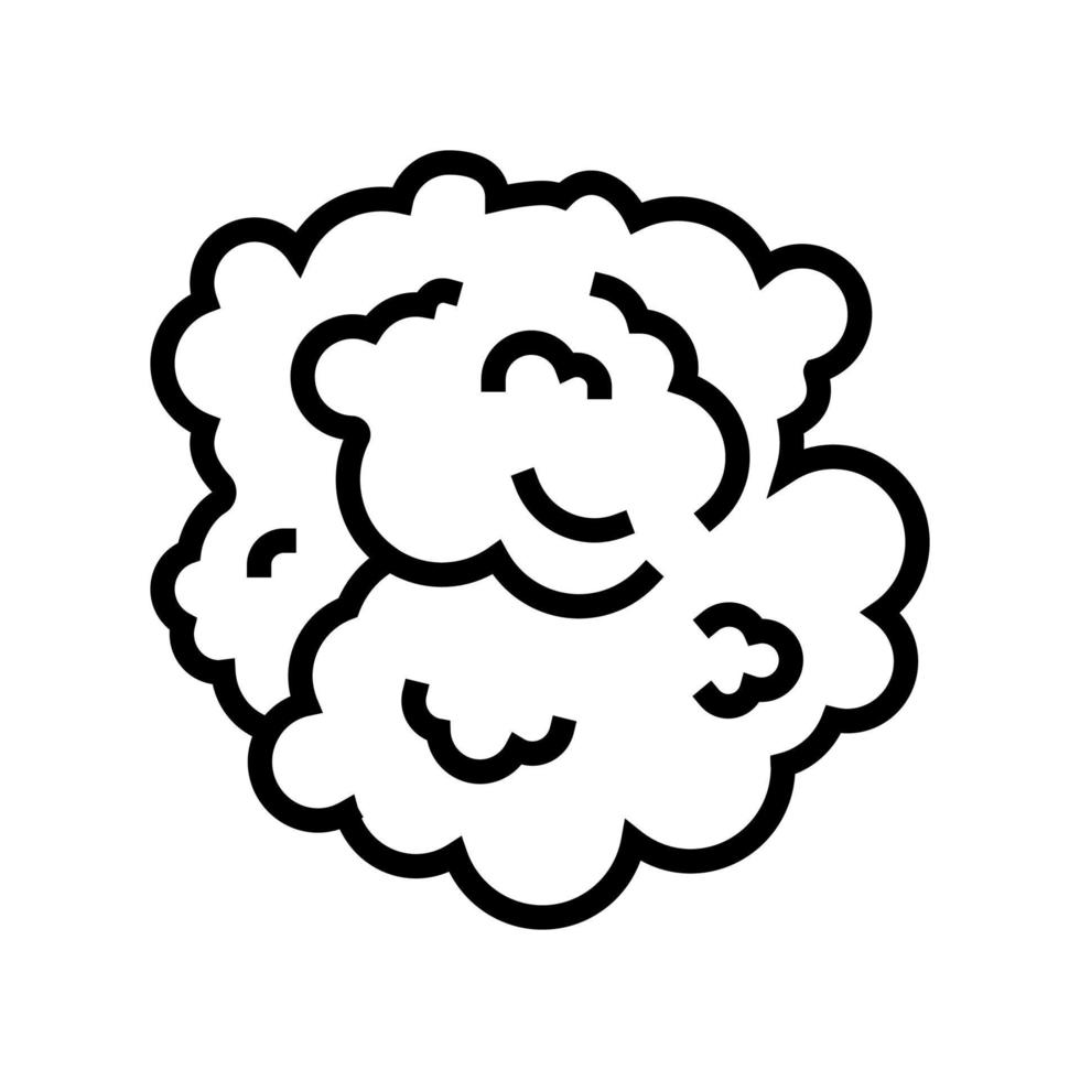 clouds of smoke line icon vector illustration