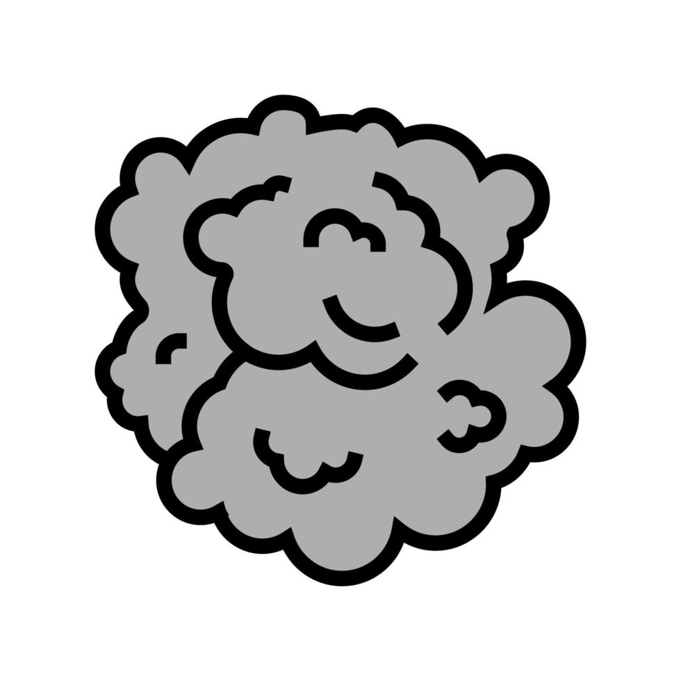 clouds of smoke color icon vector illustration