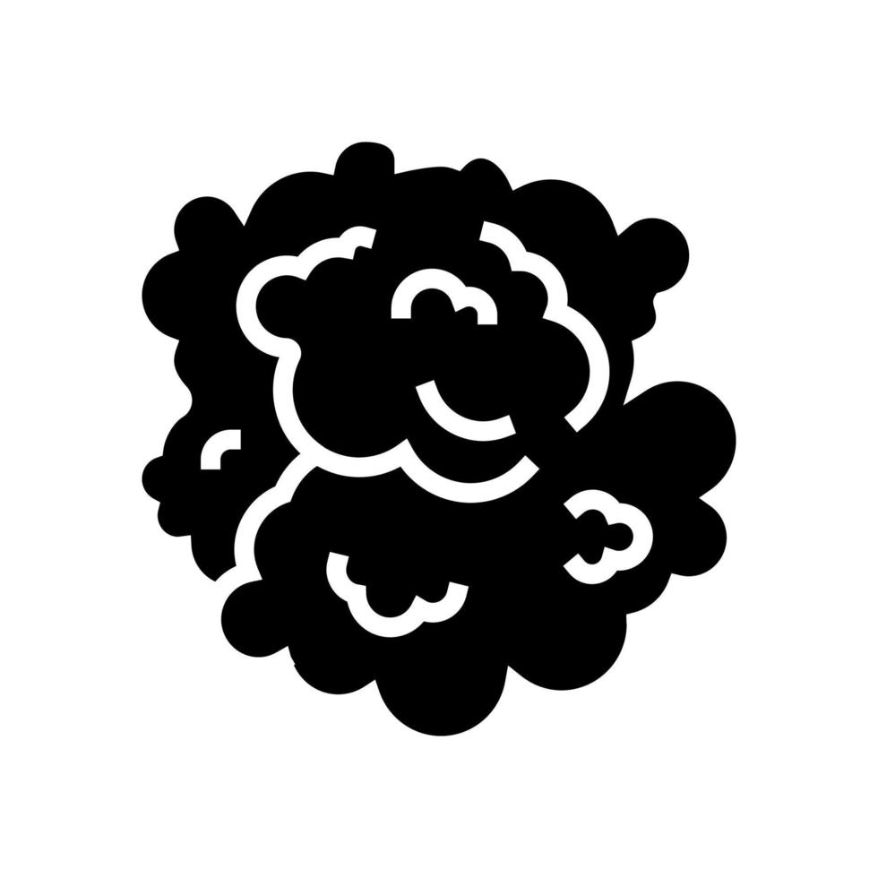 clouds of smoke glyph icon vector illustration