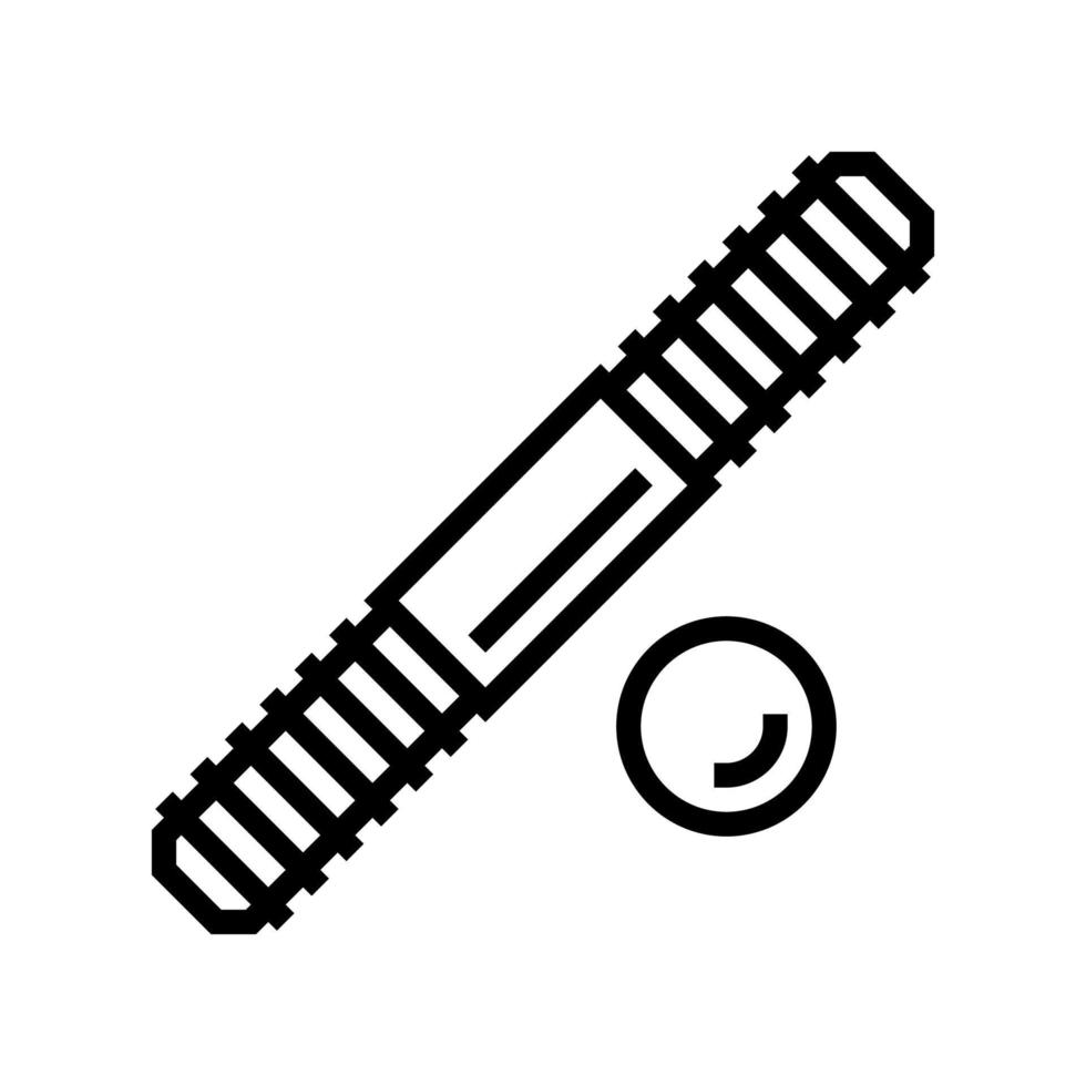 establecer espárrago perno línea icono vector ilustración