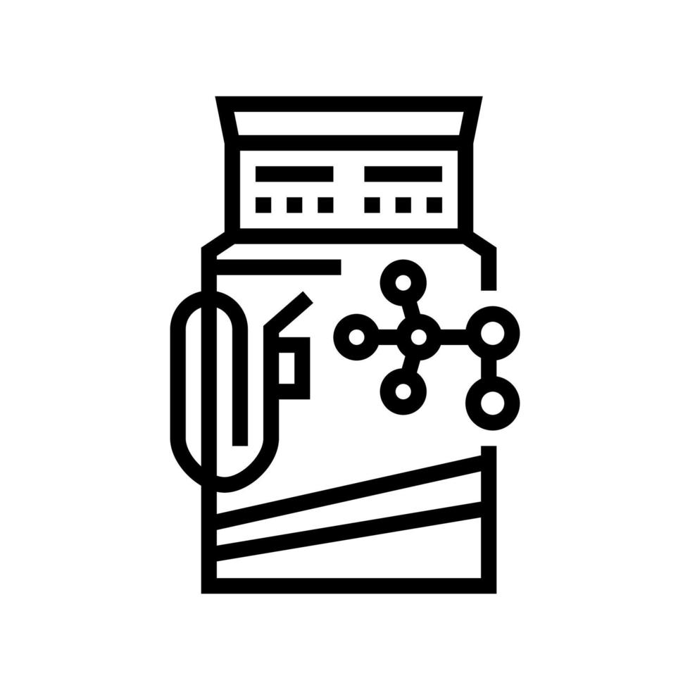 methanol gas station line icon vector illustration