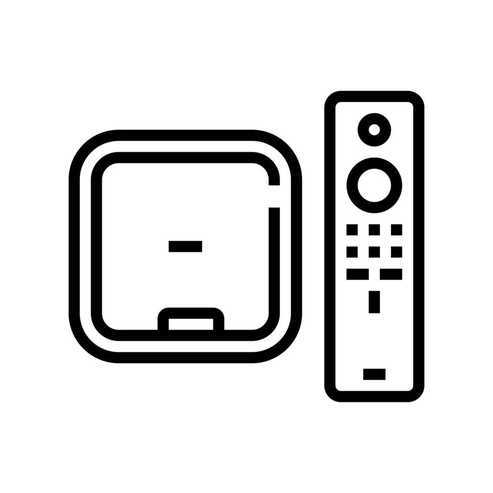 4k streaming player line icon vector illustration