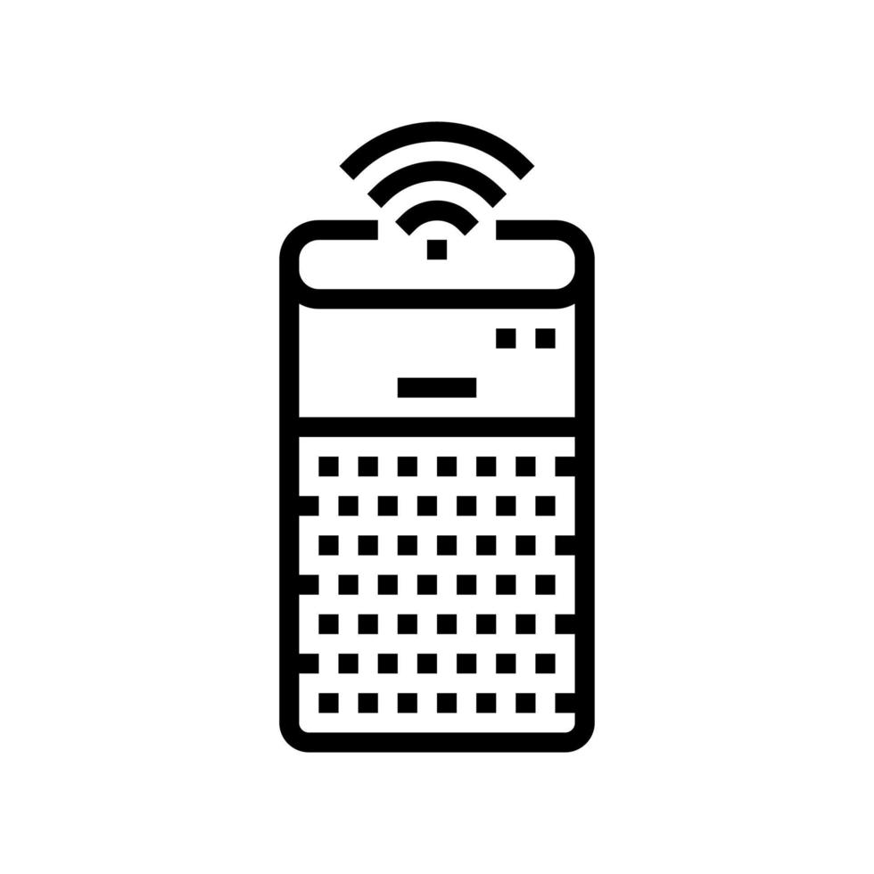 smart speaker line icon vector illustration