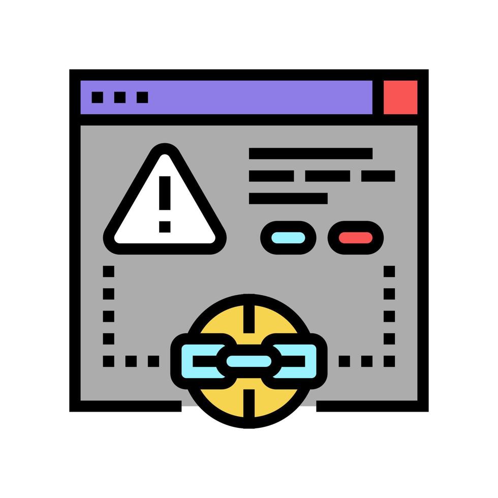 irrelevant link color icon vector illustration