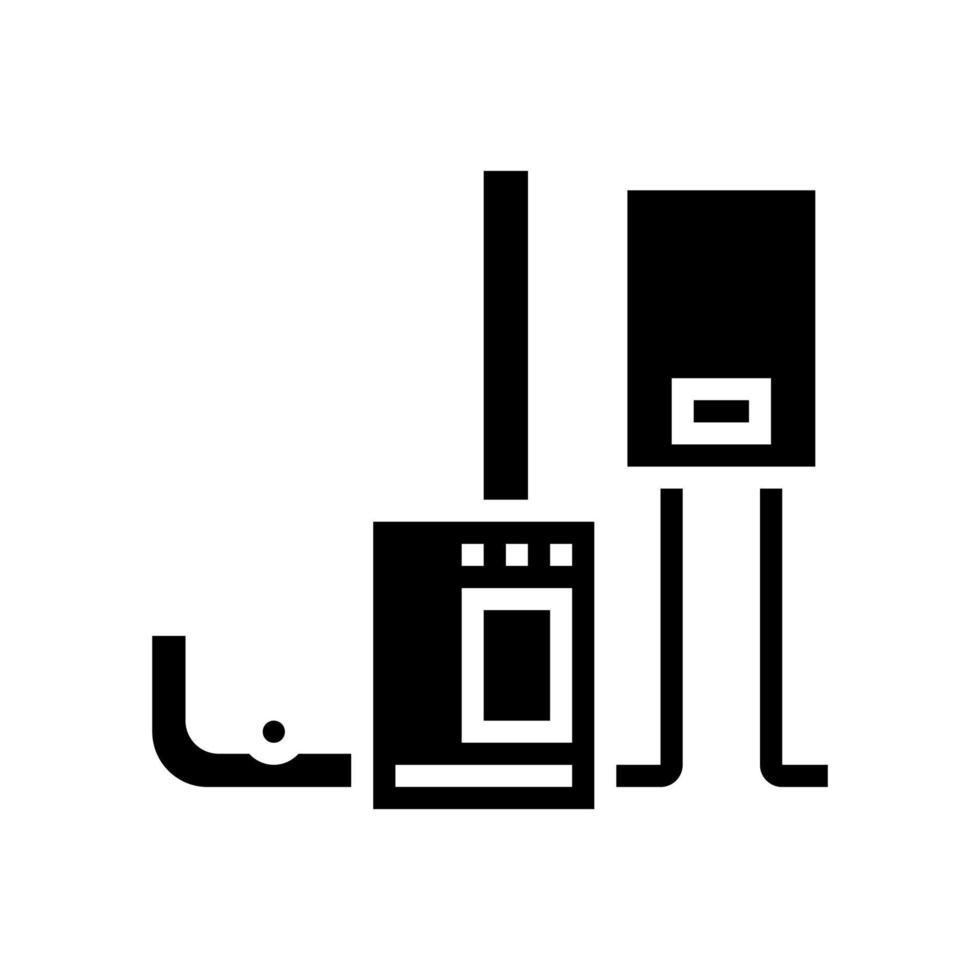 furnace appliance glyph icon vector illustration