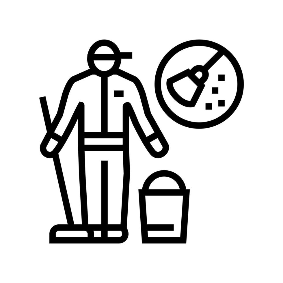 one-off cleaning line icon vector illustration