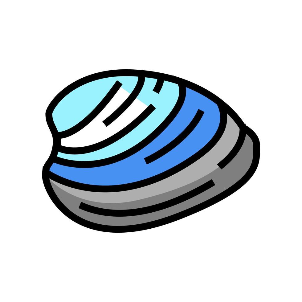 ocean quahog clam color icon vector illustration