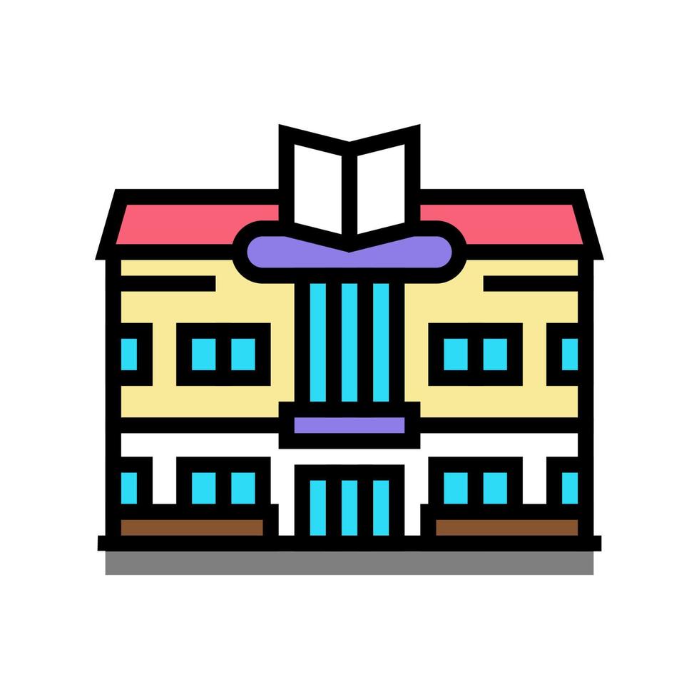 librería tienda color icono vector ilustración