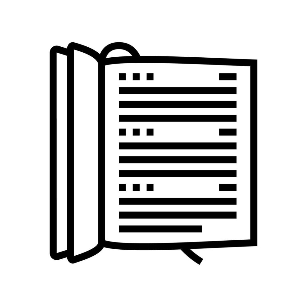 datebook diary line icon vector illustration