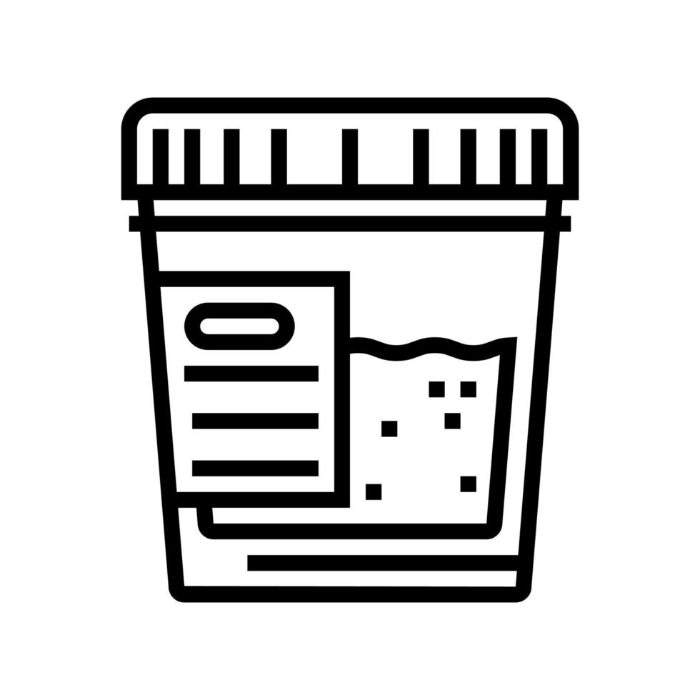 urine drug test line icon vector illustration