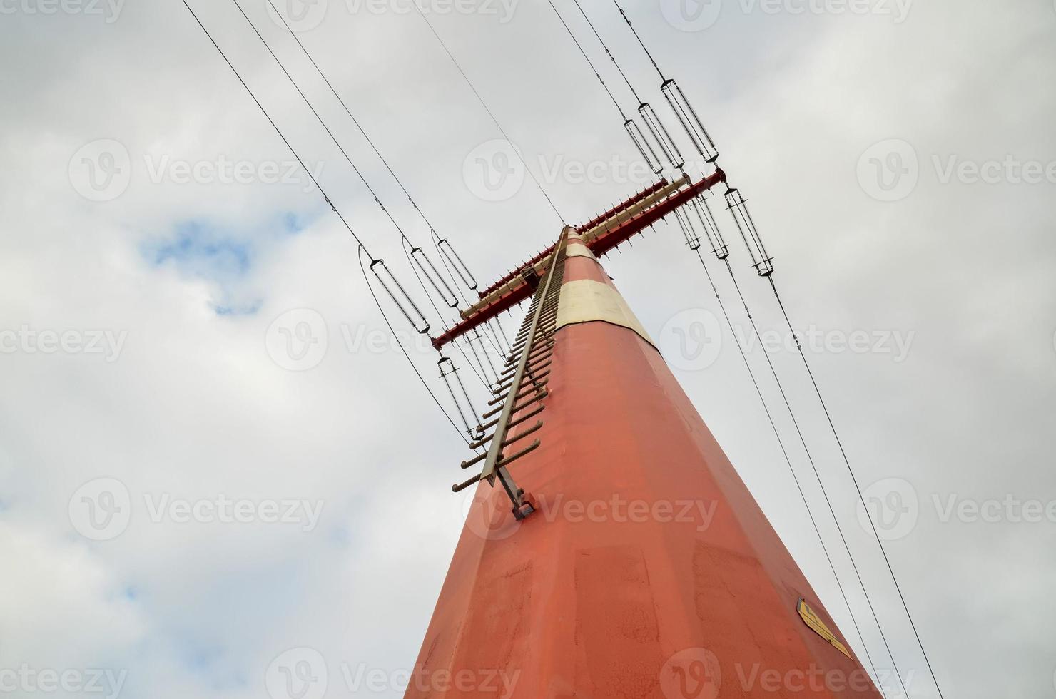 vista de poste eléctrico foto