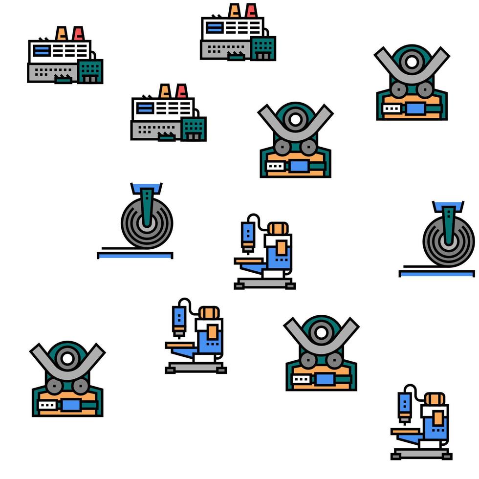 patrón sin costura de vector de máquina de trabajo de metal