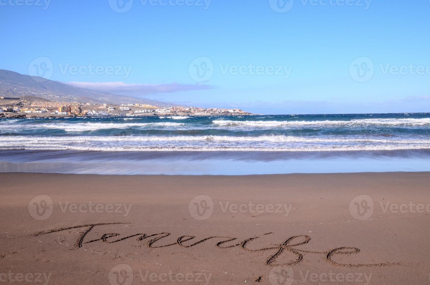 Sandy beach on the Canary Islands photo