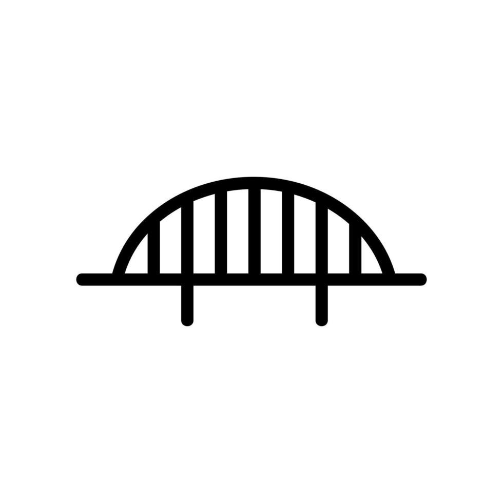 Bridge icon vector. Isolated contour symbol illustration vector