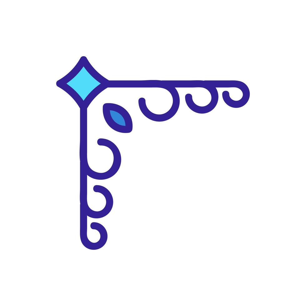 border corner frame is the vector icon. Isolated contour symbol illustration