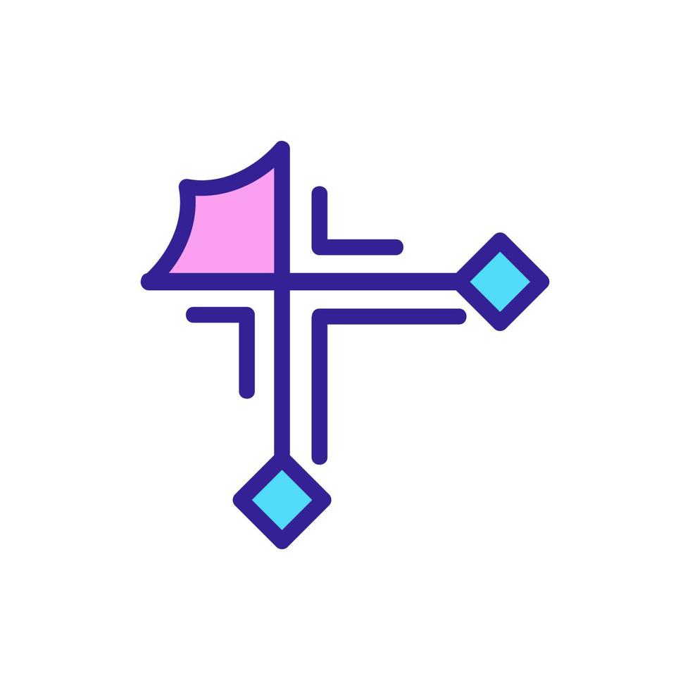 border corner frame is the vector icon. Isolated contour symbol illustration
