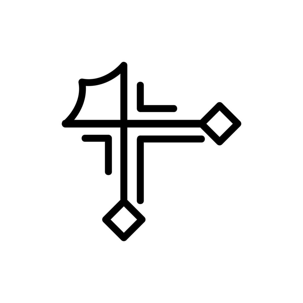 border corner frame is the vector icon. Isolated contour symbol illustration
