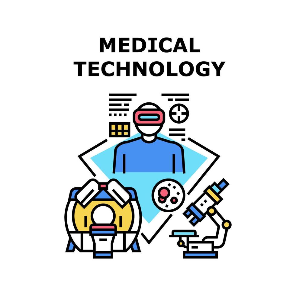 Medical Technology Concept Color Illustration vector
