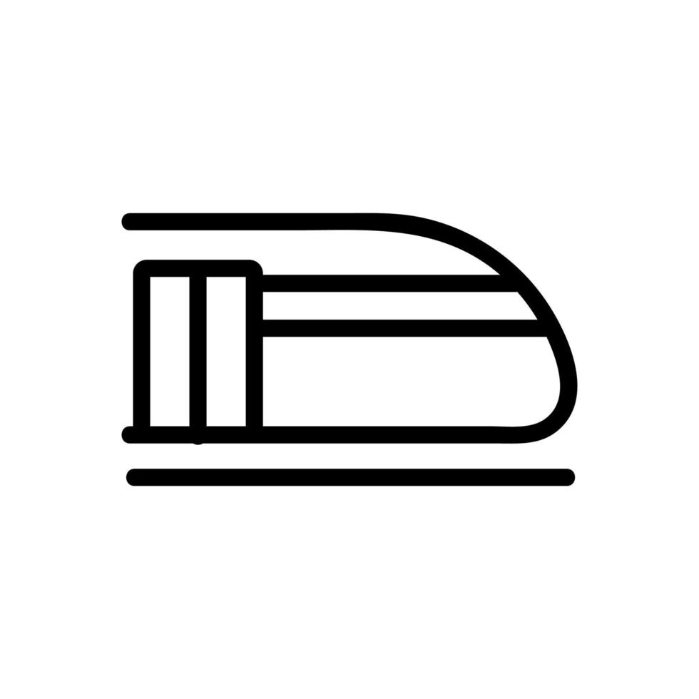 subway high-speed train icon vector outline illustration