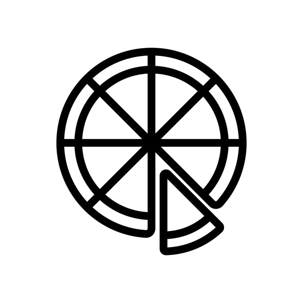 Peach icon vector. Isolated contour symbol illustration vector