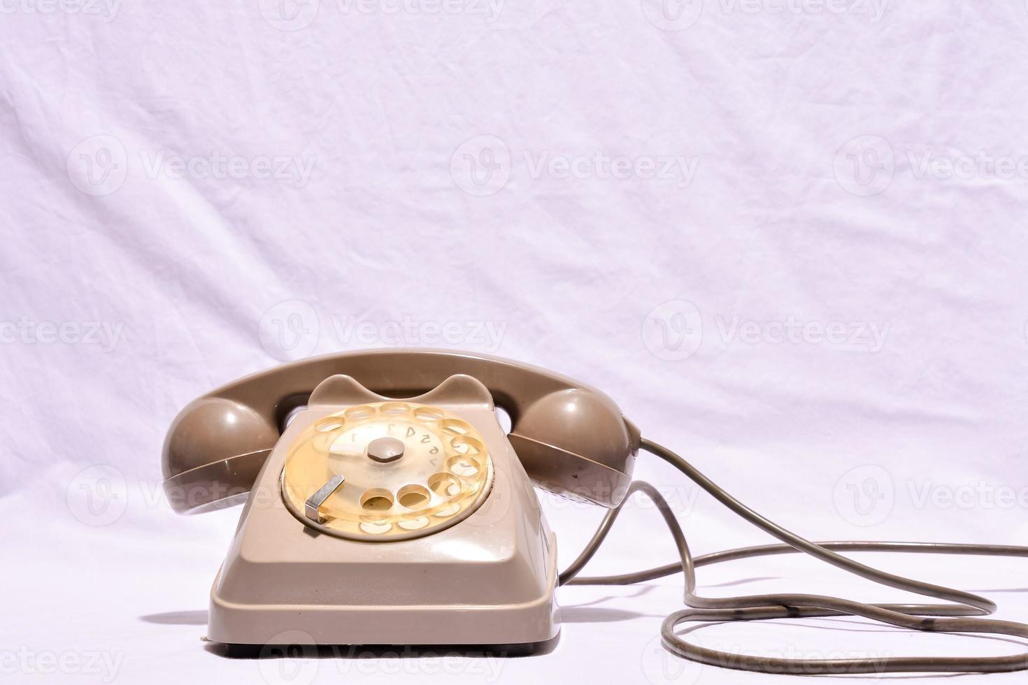 Isolated vintage phone photo