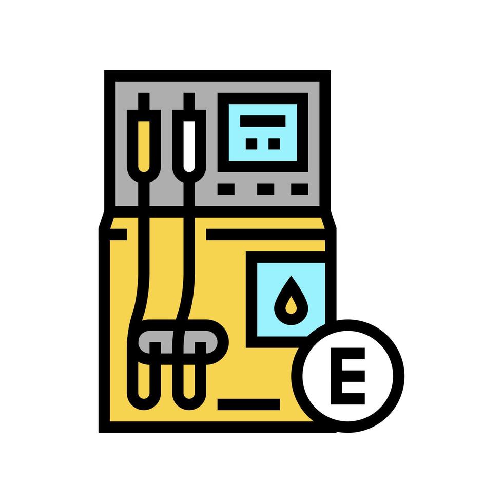 ethanol gas station color icon vector illustration