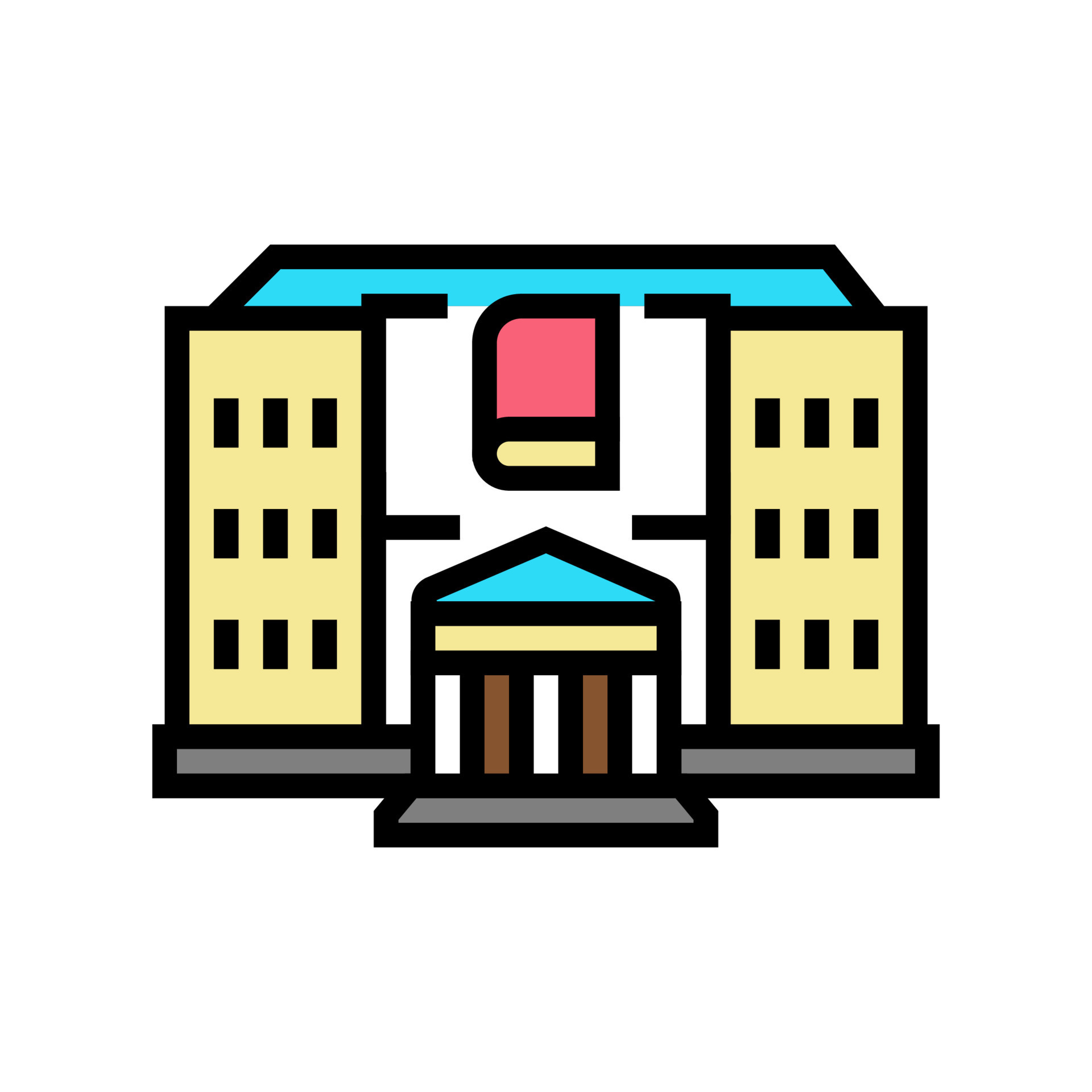 library building color icon vector illustration 18856758 Vector Art at ...