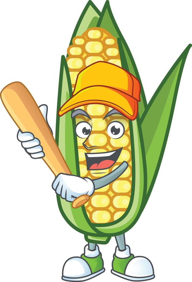 vector dulce de maíz de dibujos animados