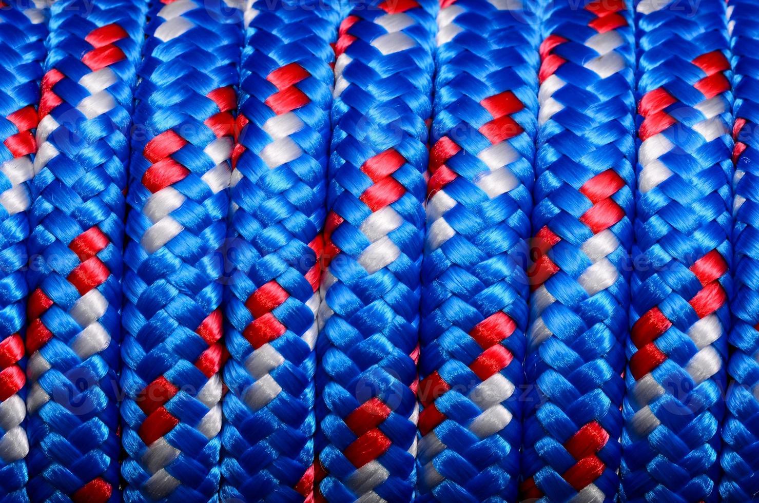 Blue rope close-up photo