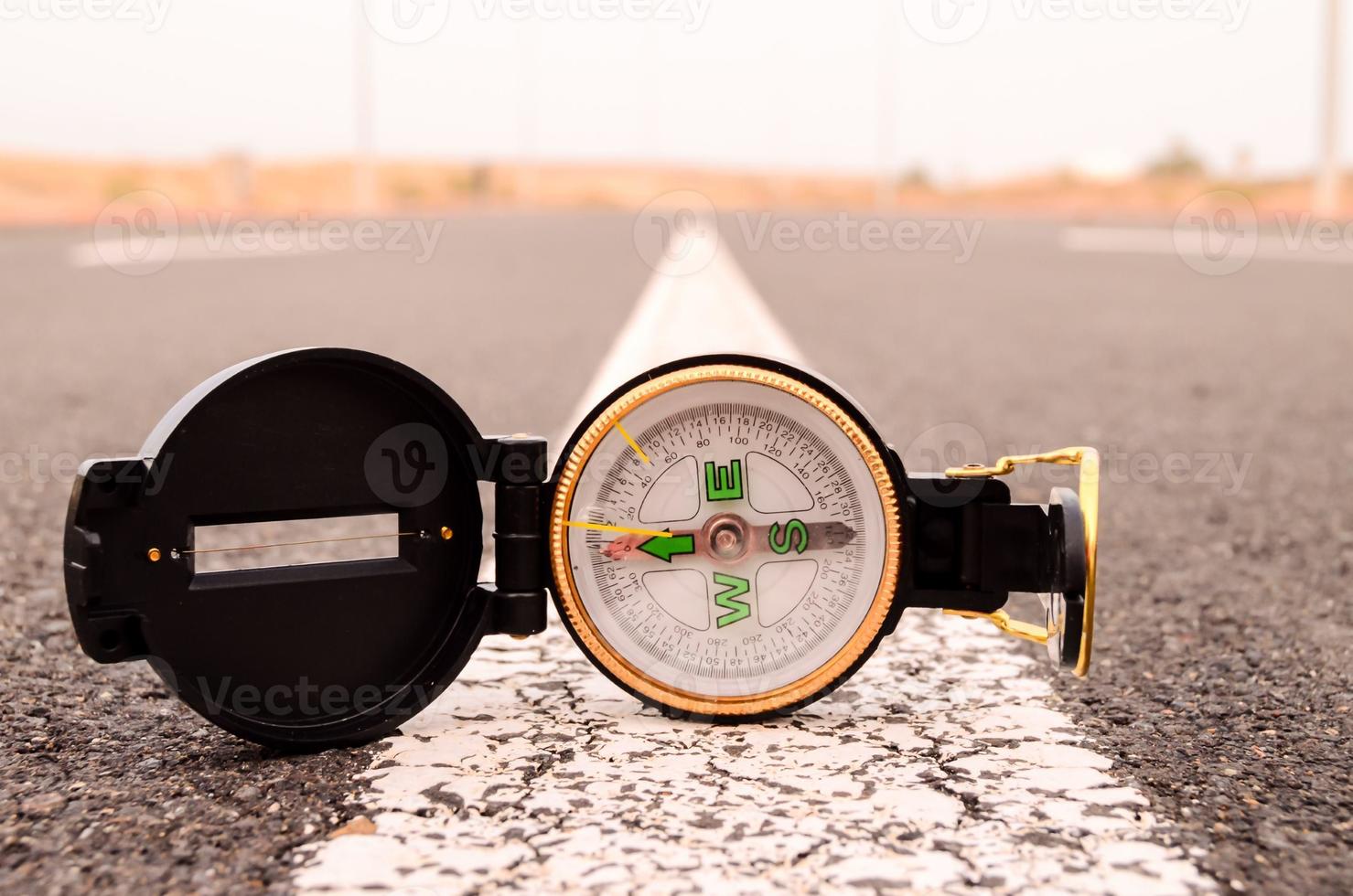 Compass on the road photo