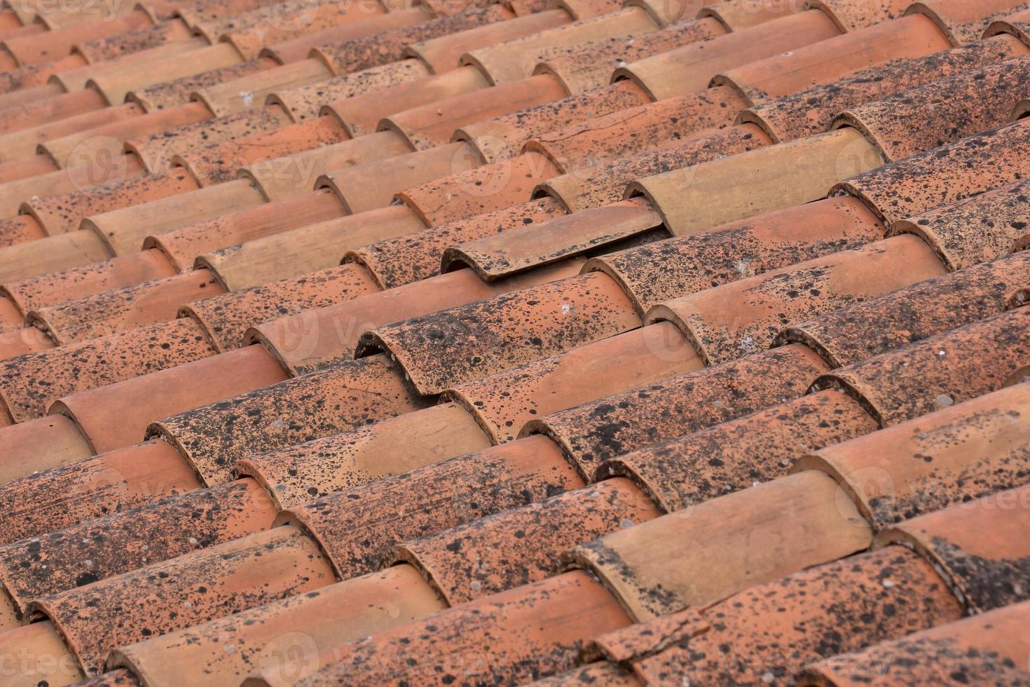 Tile roof close-up view photo