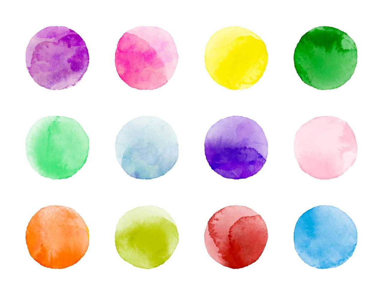 Watercolor vector circles