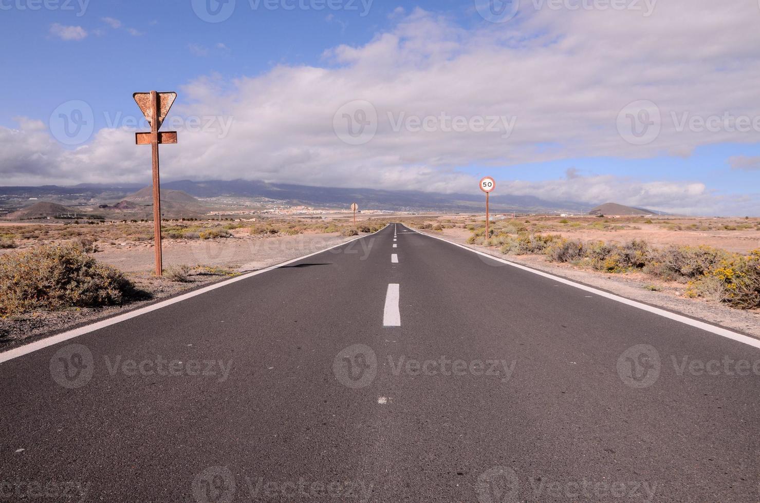 Scenic road view photo