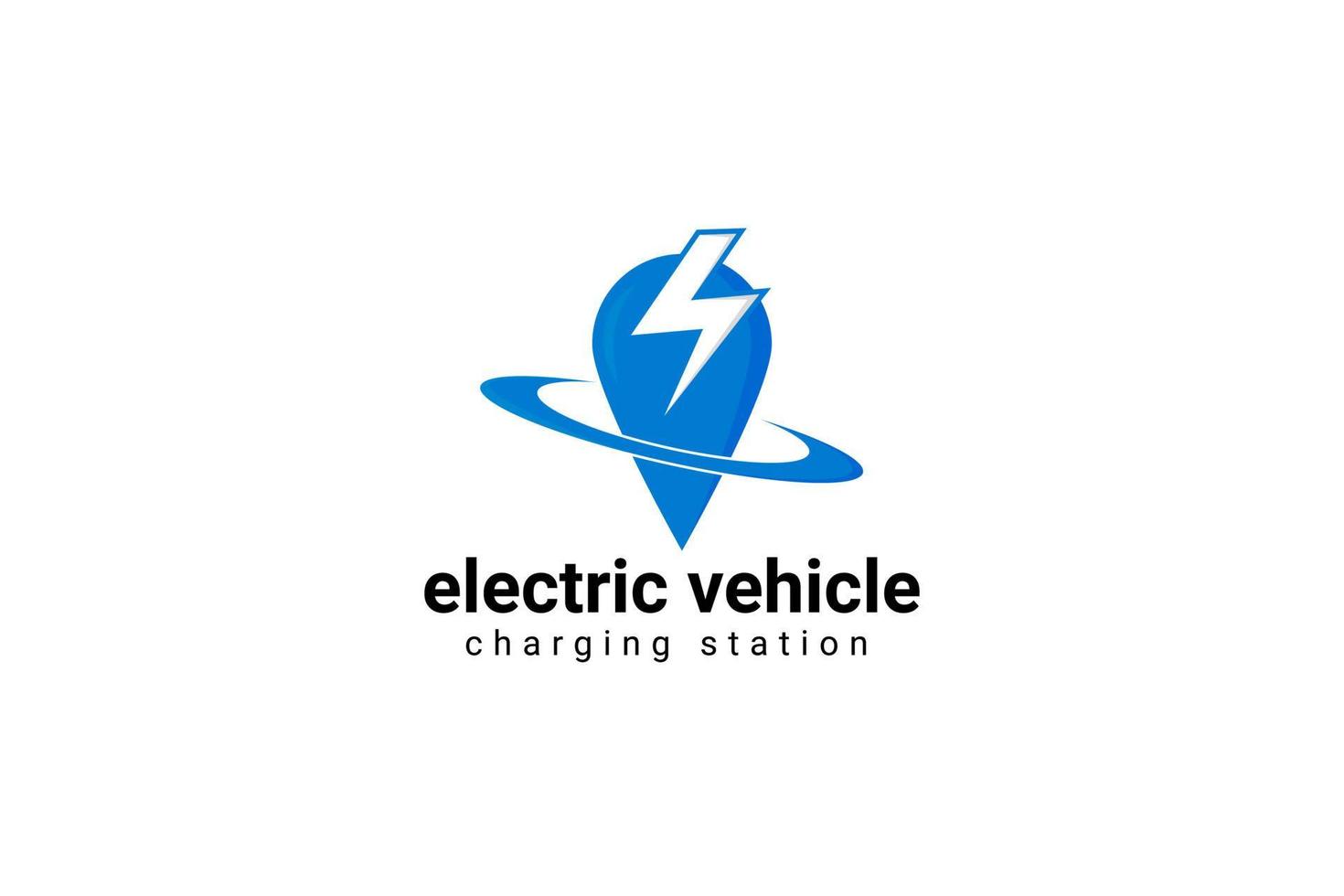 recarga para vehículos eléctricos. plantilla de señal de tráfico del logotipo del vehículo eléctrico. vector