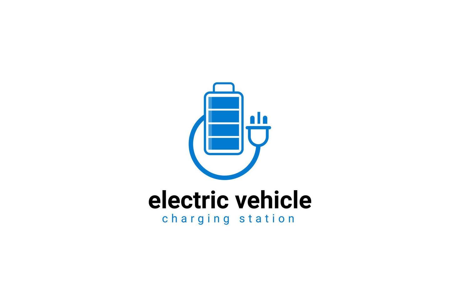 recarga para vehículos eléctricos. plantilla de señal de tráfico del logotipo del vehículo eléctrico. vector