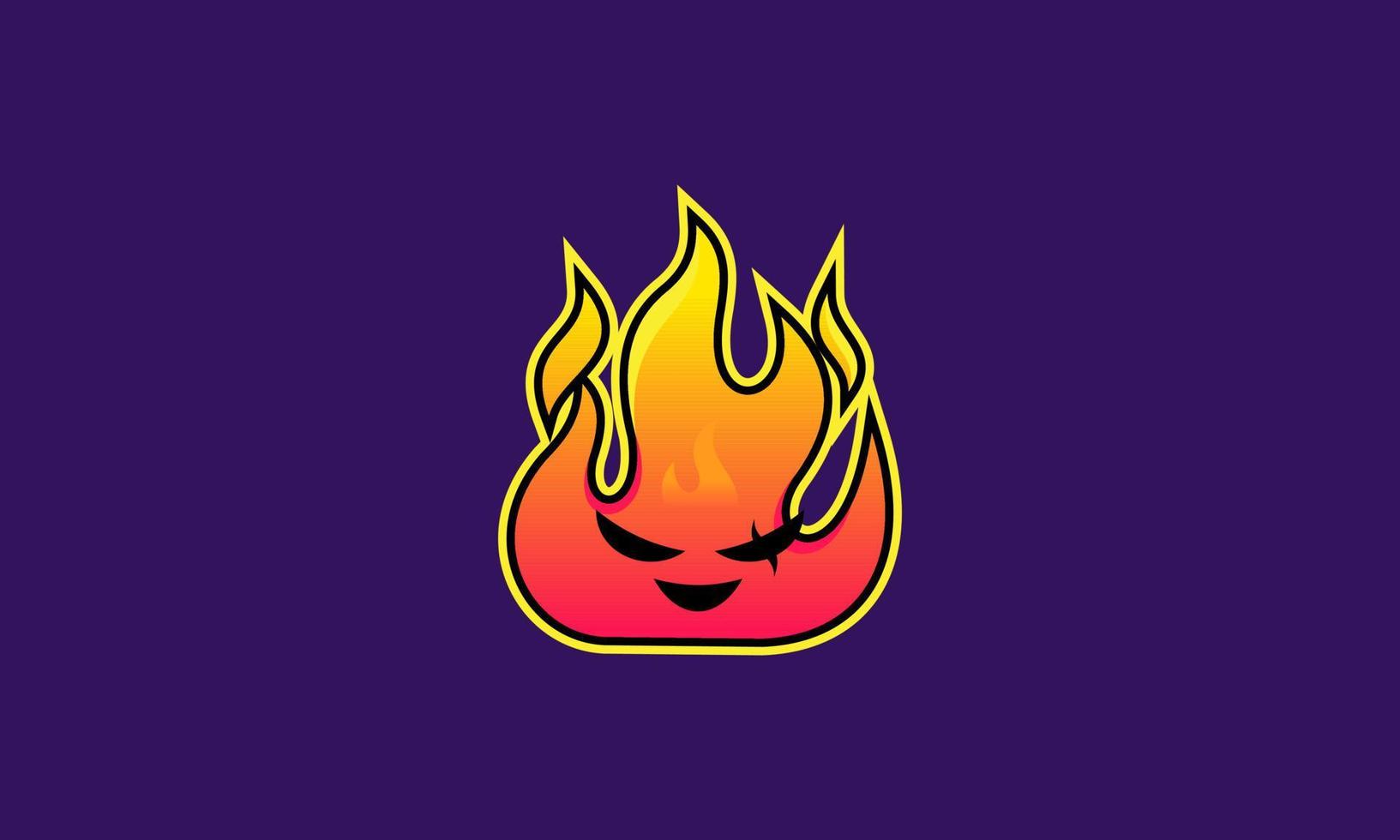 Fire gaming logo template vector