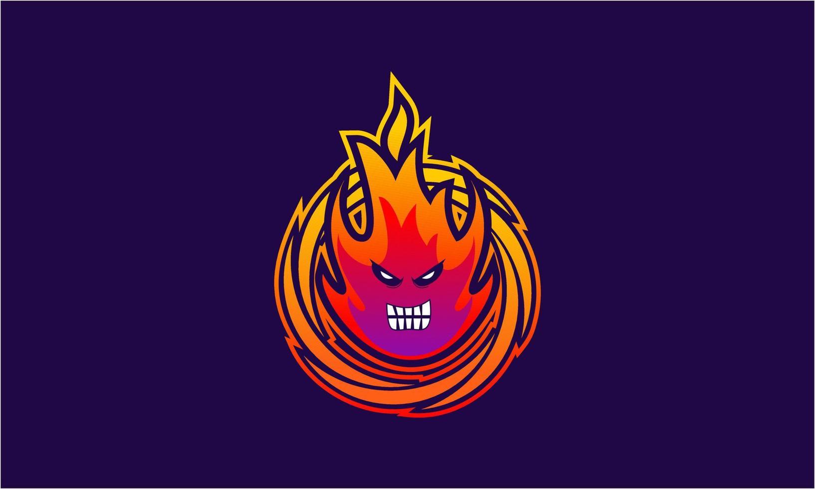 vector de plantilla de logotipo de juego de fuego