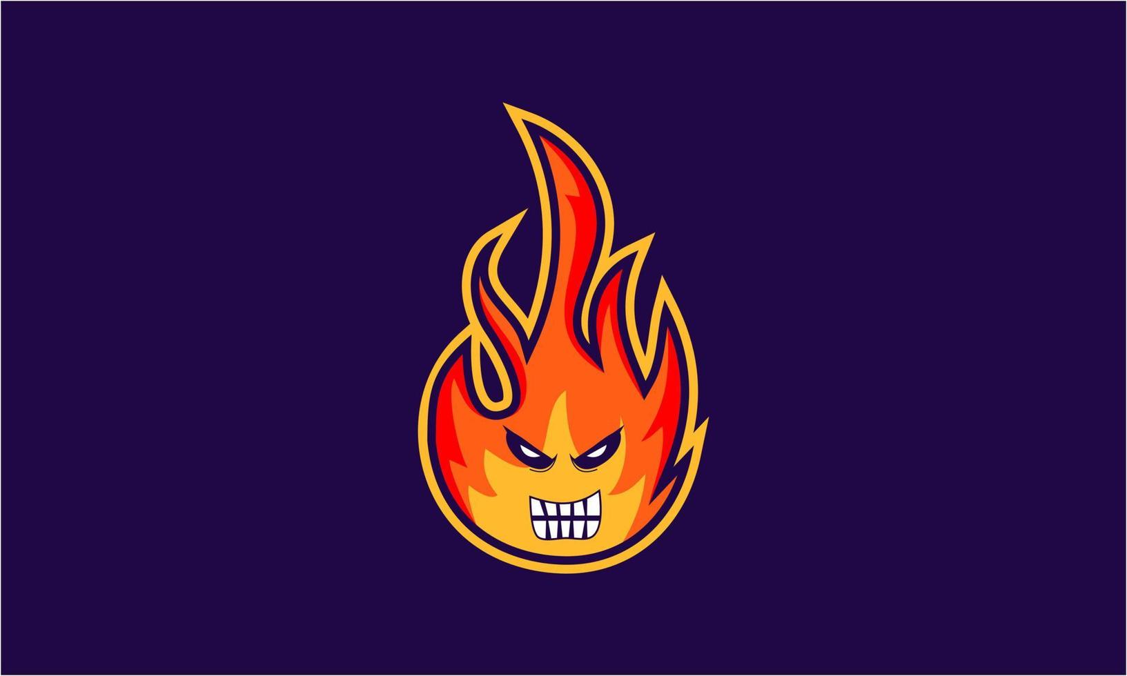 vector de plantilla de logotipo de juego de fuego