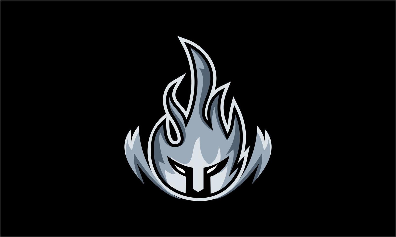 Fire gaming logo template vector