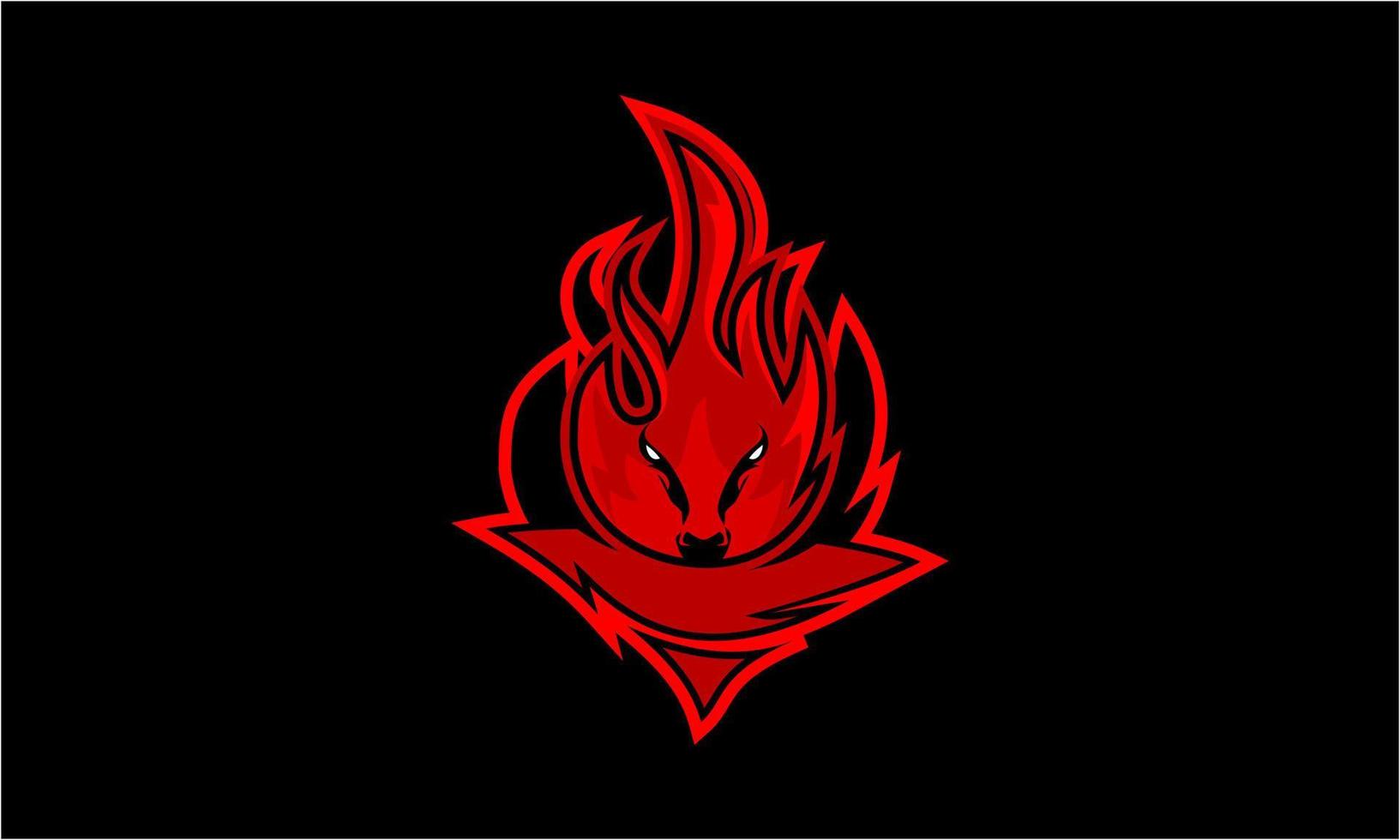 vector de plantilla de logotipo de juego de fuego