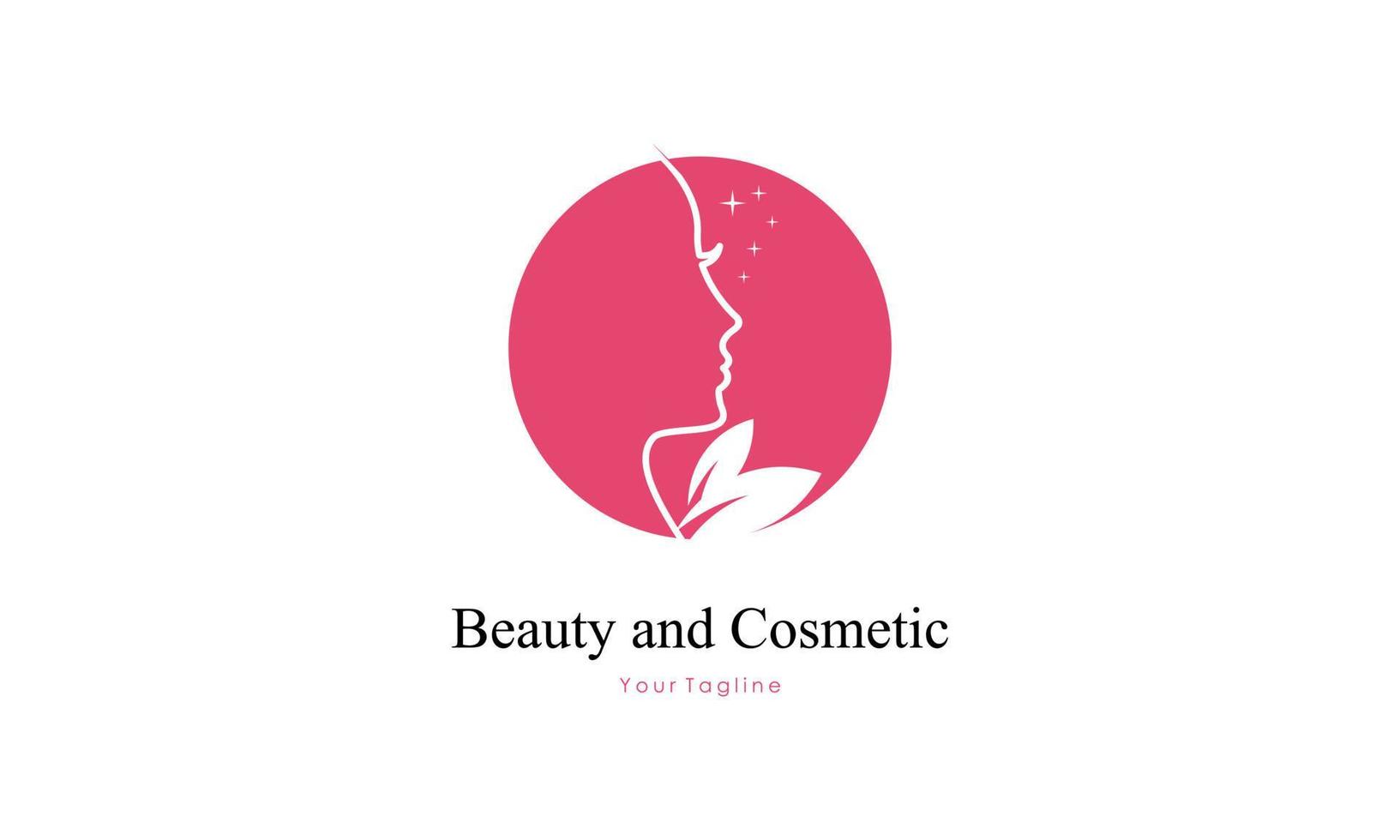 belleza mujer moda logo vector