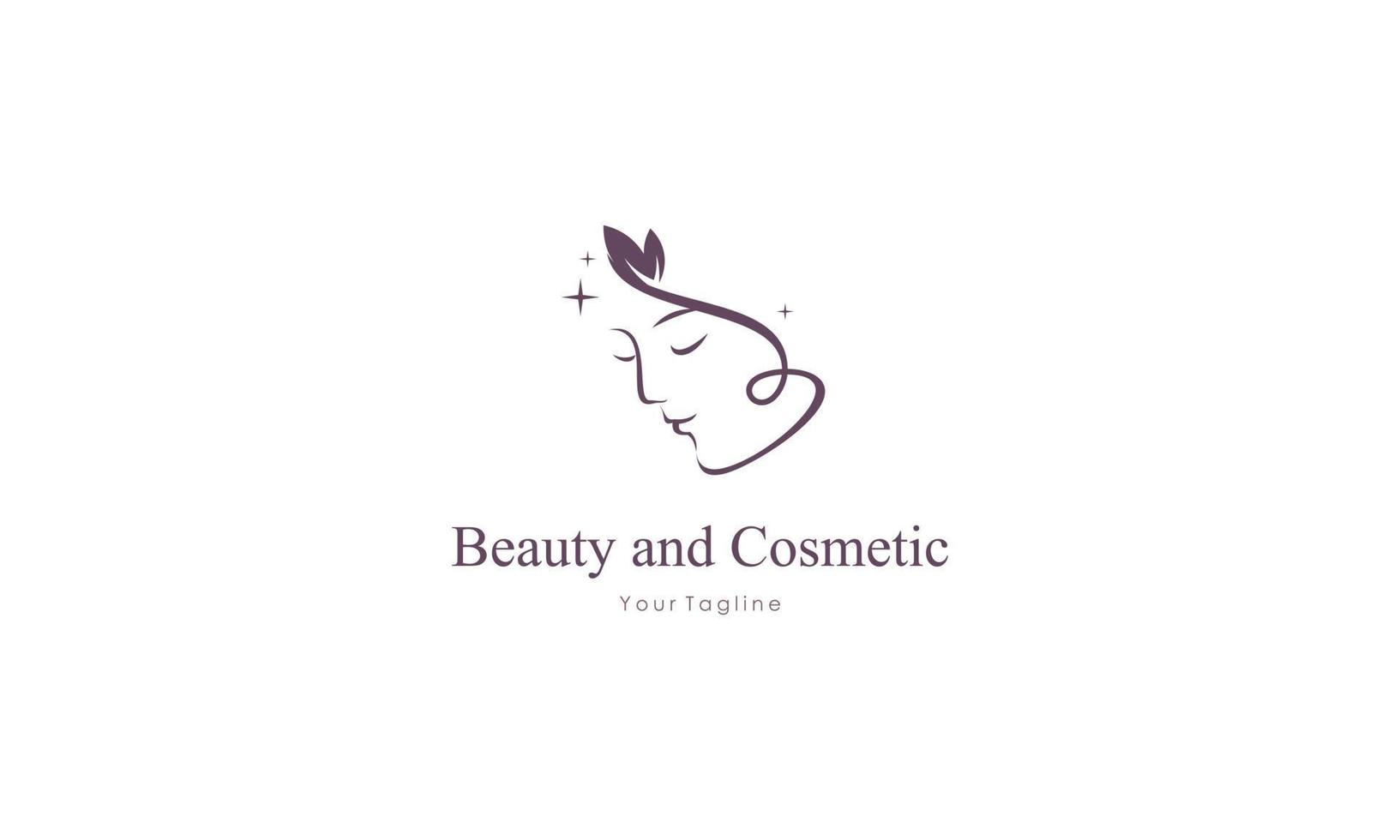 Beauty woman fashion logo vector