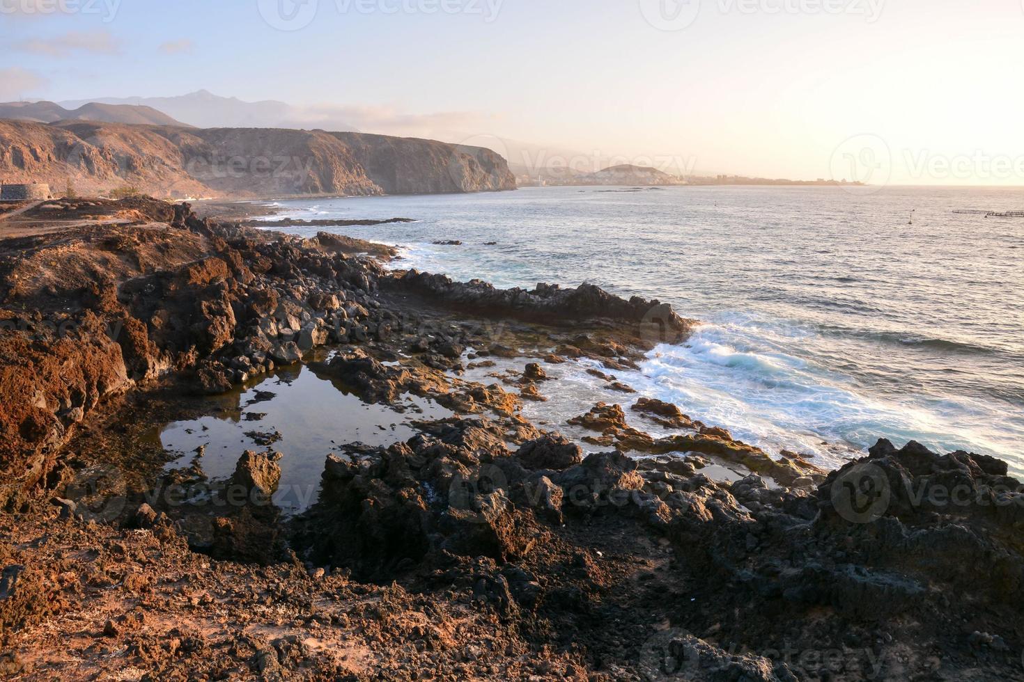 Sunset over the sea photo