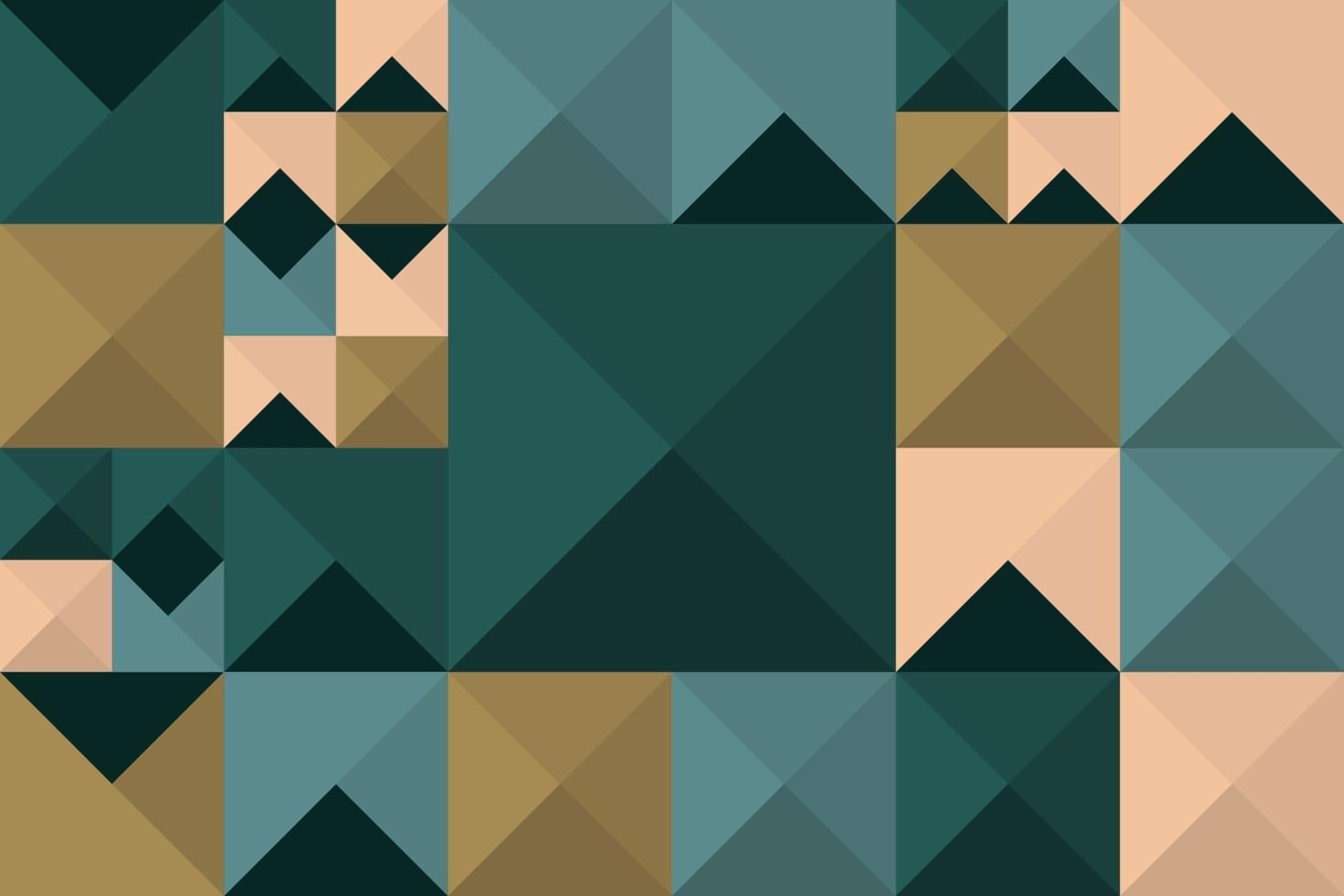 patrón abstracto sin costuras de mosaico de triángulo geoemtrico de pico en estilo retro. fondo enlosable composición aleatoria de formas geométricas vector