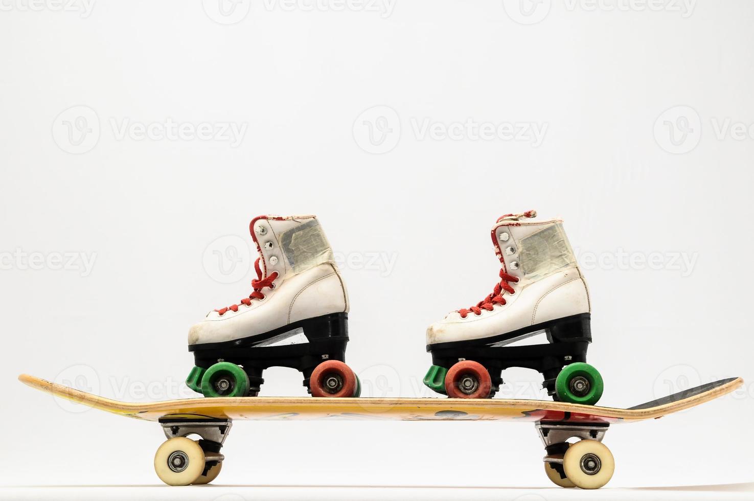 Skateboard on white background photo