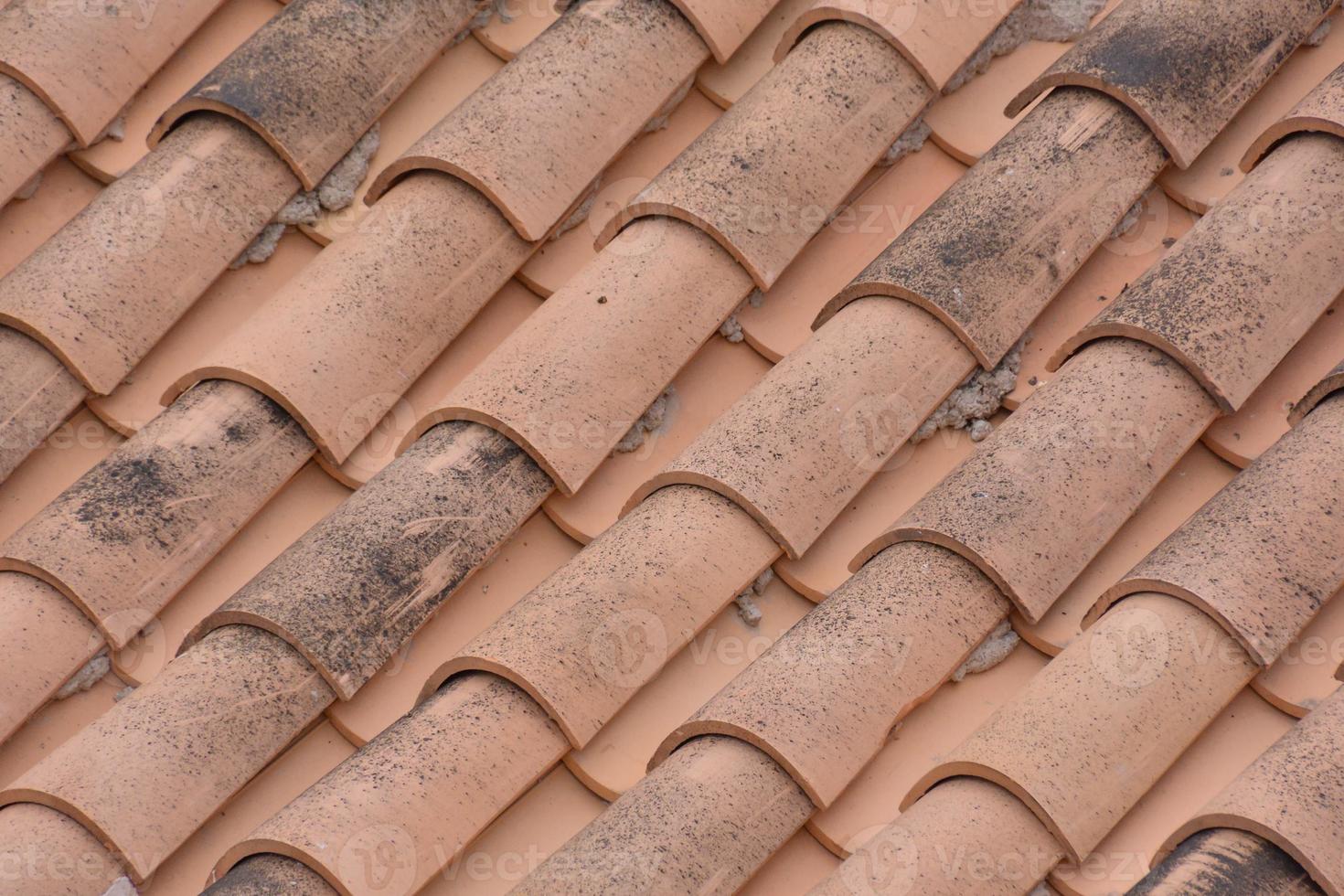 Tiled roof close-up photo