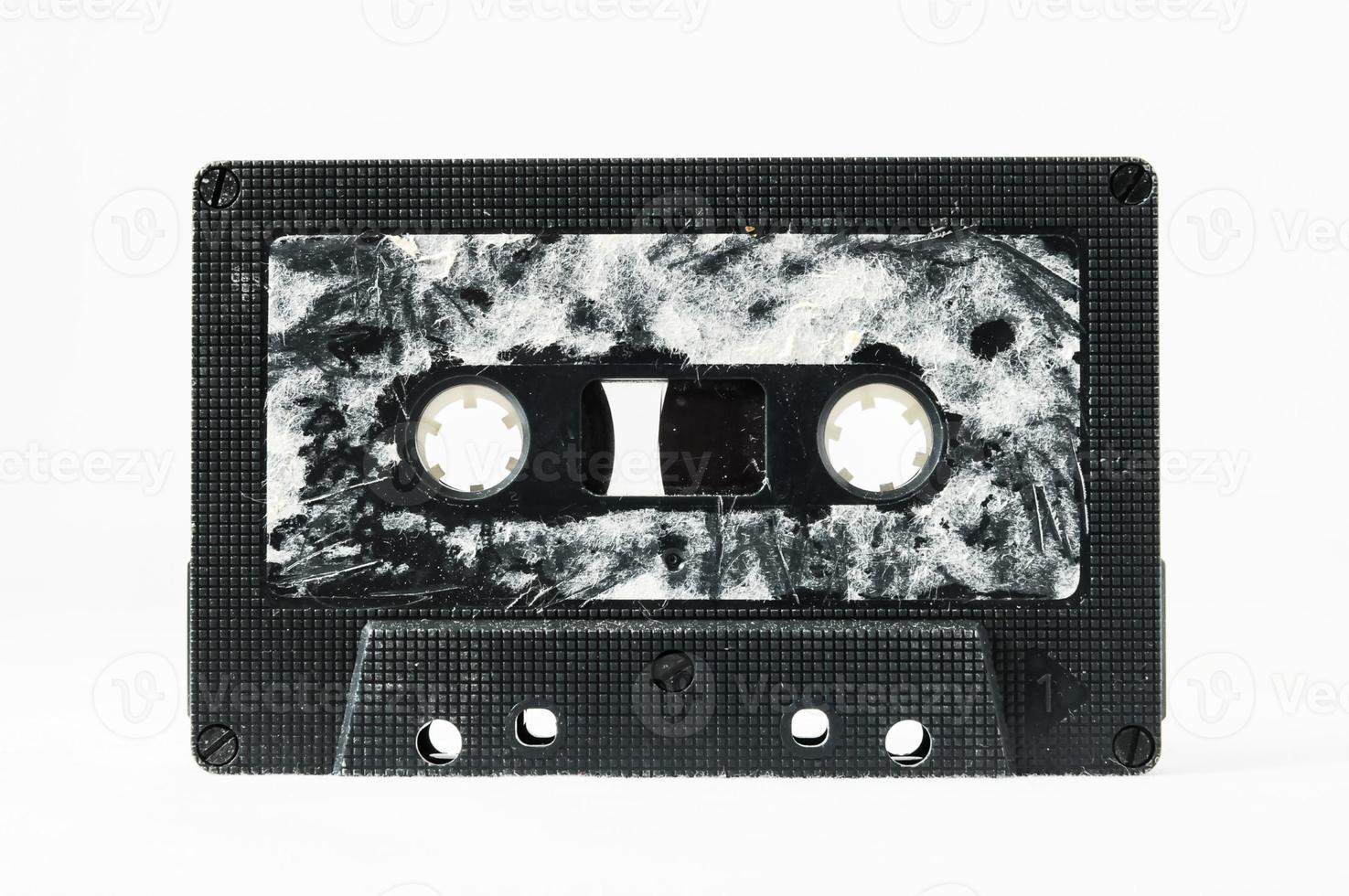 Casette tape on white background photo