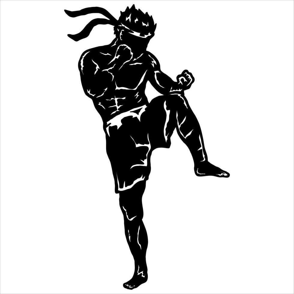 icono de vector de muay thai