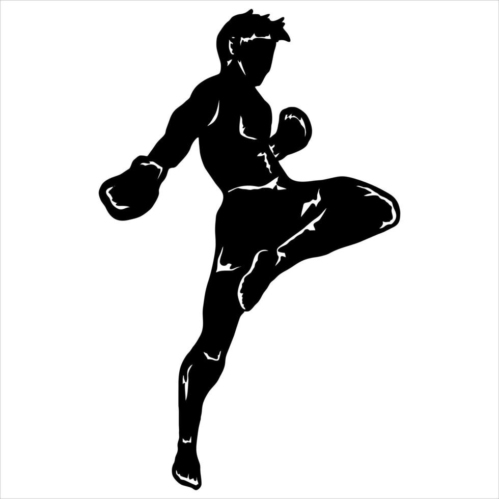 icono de vector de muay thai