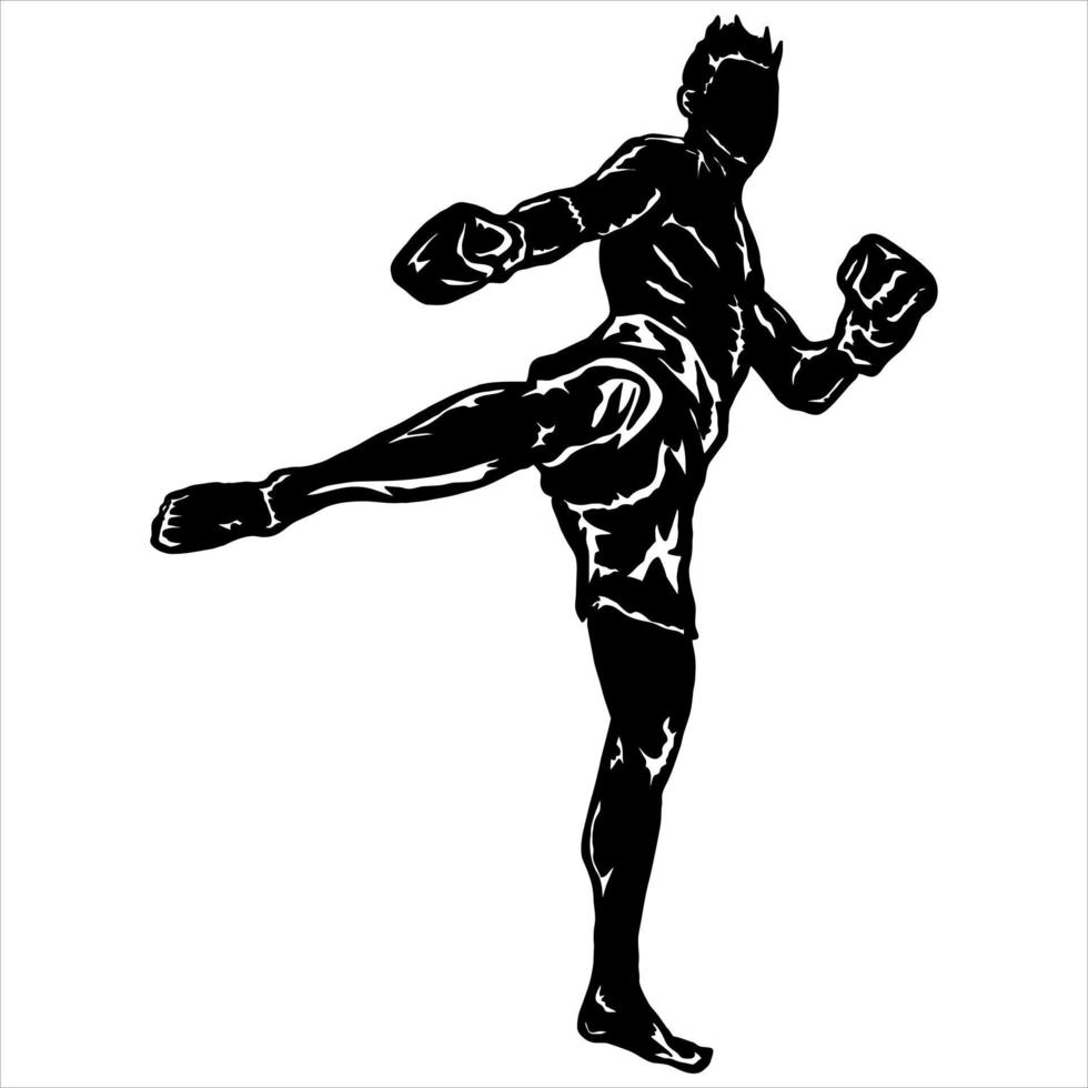 icono de vector de muay thai